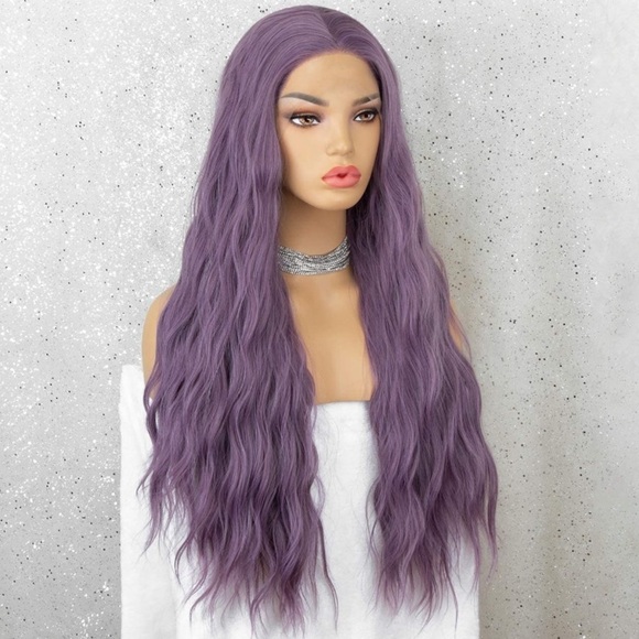 ? 24” PURPLE WAVY LACE FRONT WIG *NEW*